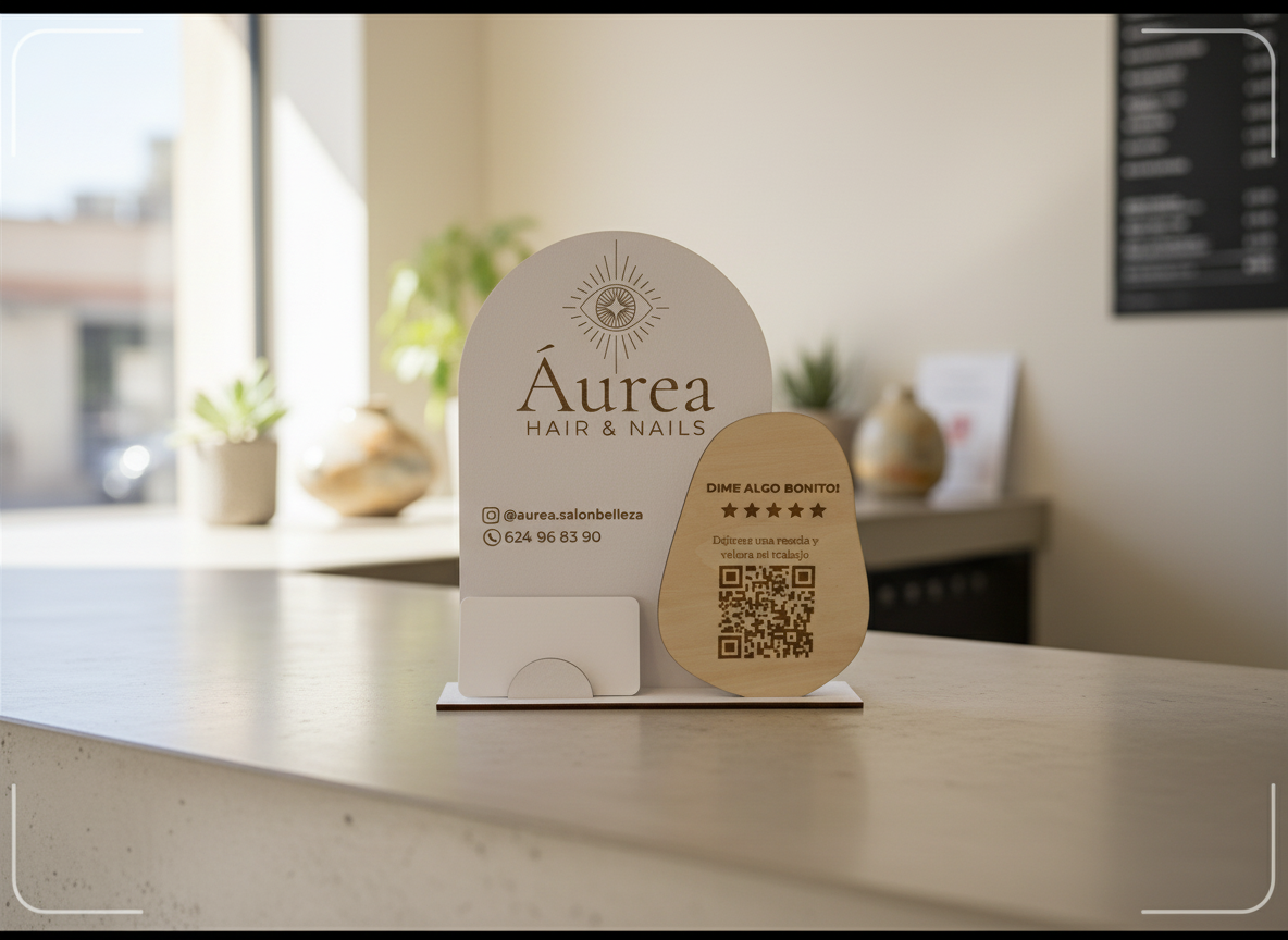 QR Card Display Stand (Expositor para Tarjetas) laser cut business card holder idea