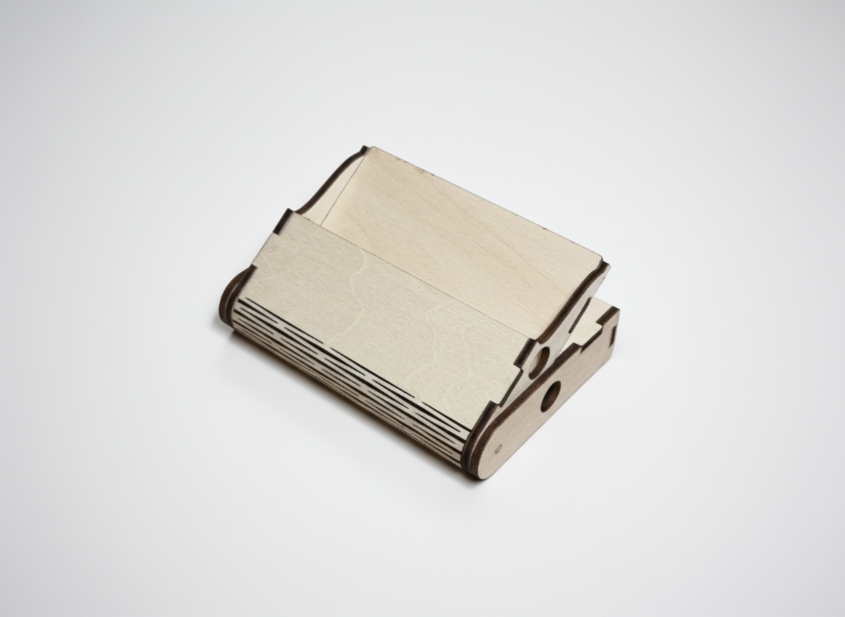 Laser-Cut Business Card Box laser cut business card holder idea