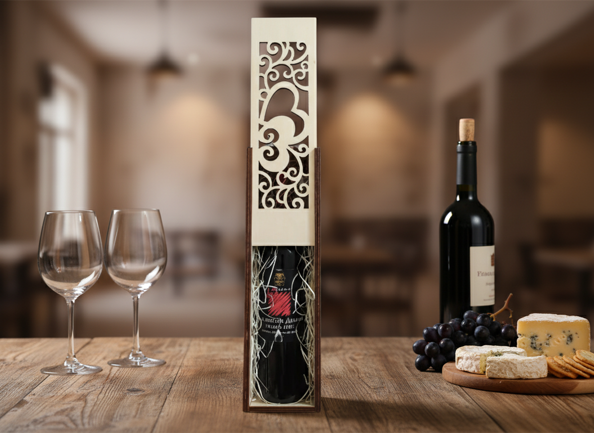 Russian Wine Bottle Box gift design