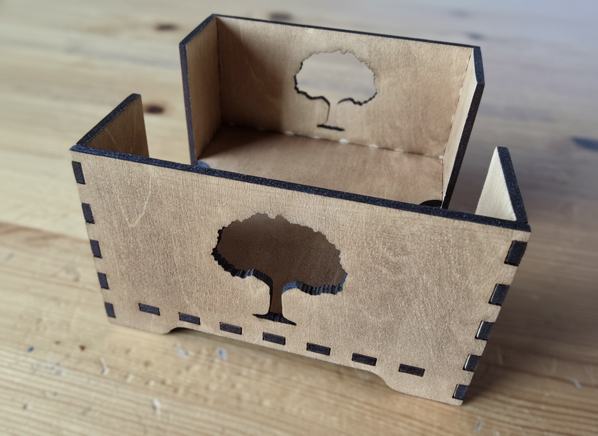 Wooden box with oak tree cutout design | Free Files - Atomm