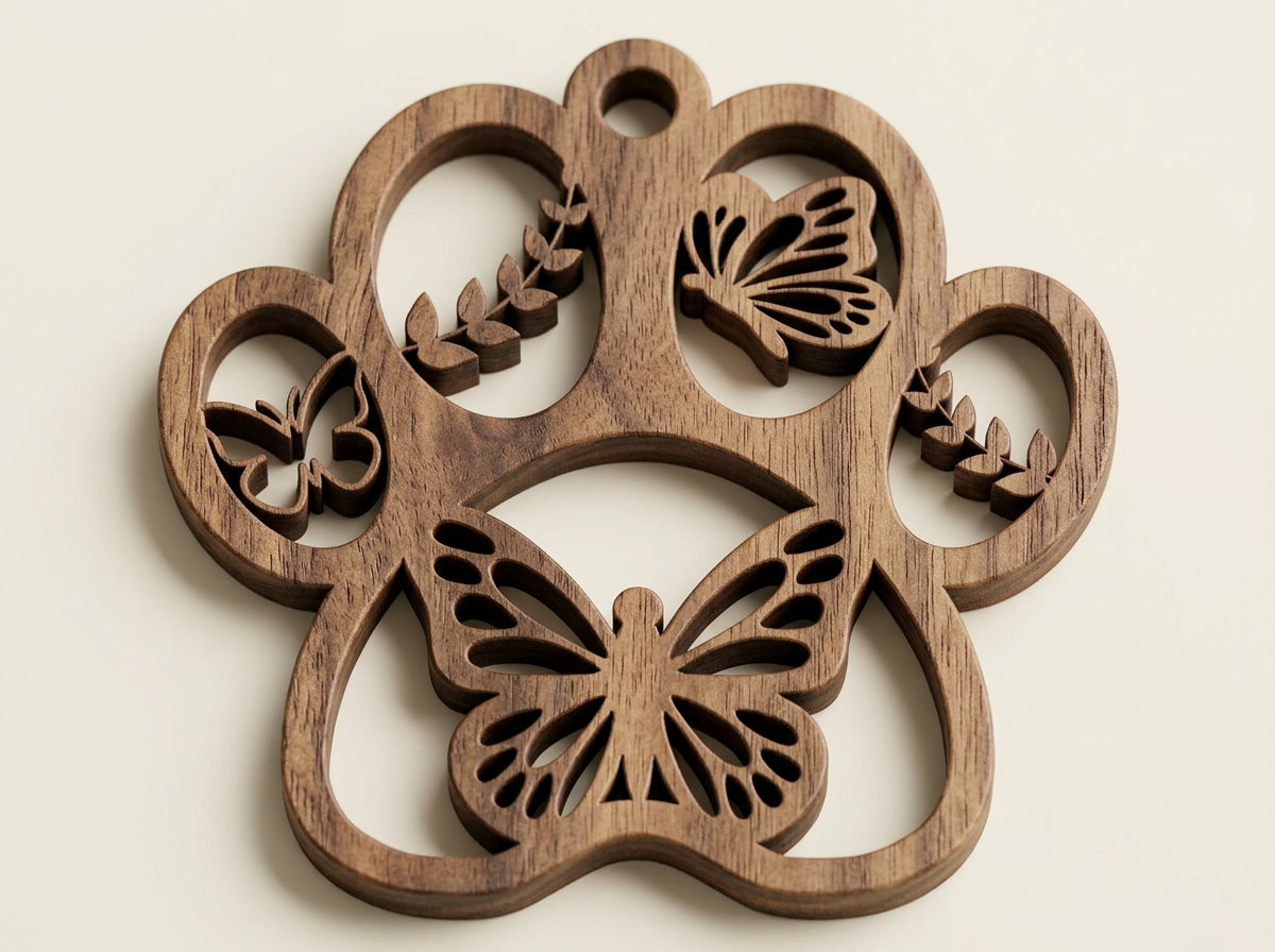 Bear and Butterfly - Laser Cut & Engraving Template | Atomm