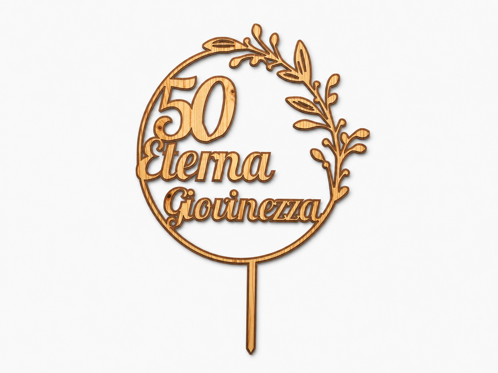 Italian 50th birthday cake topper