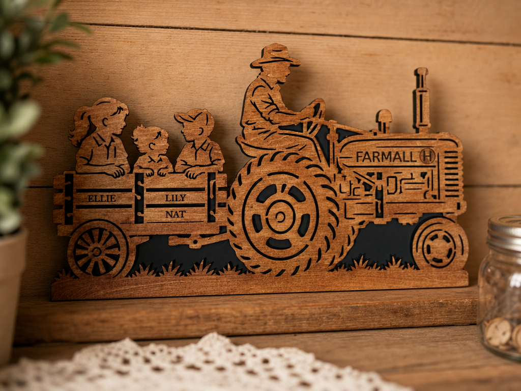 "Grandpa's Tractor Rides" Sign gift design