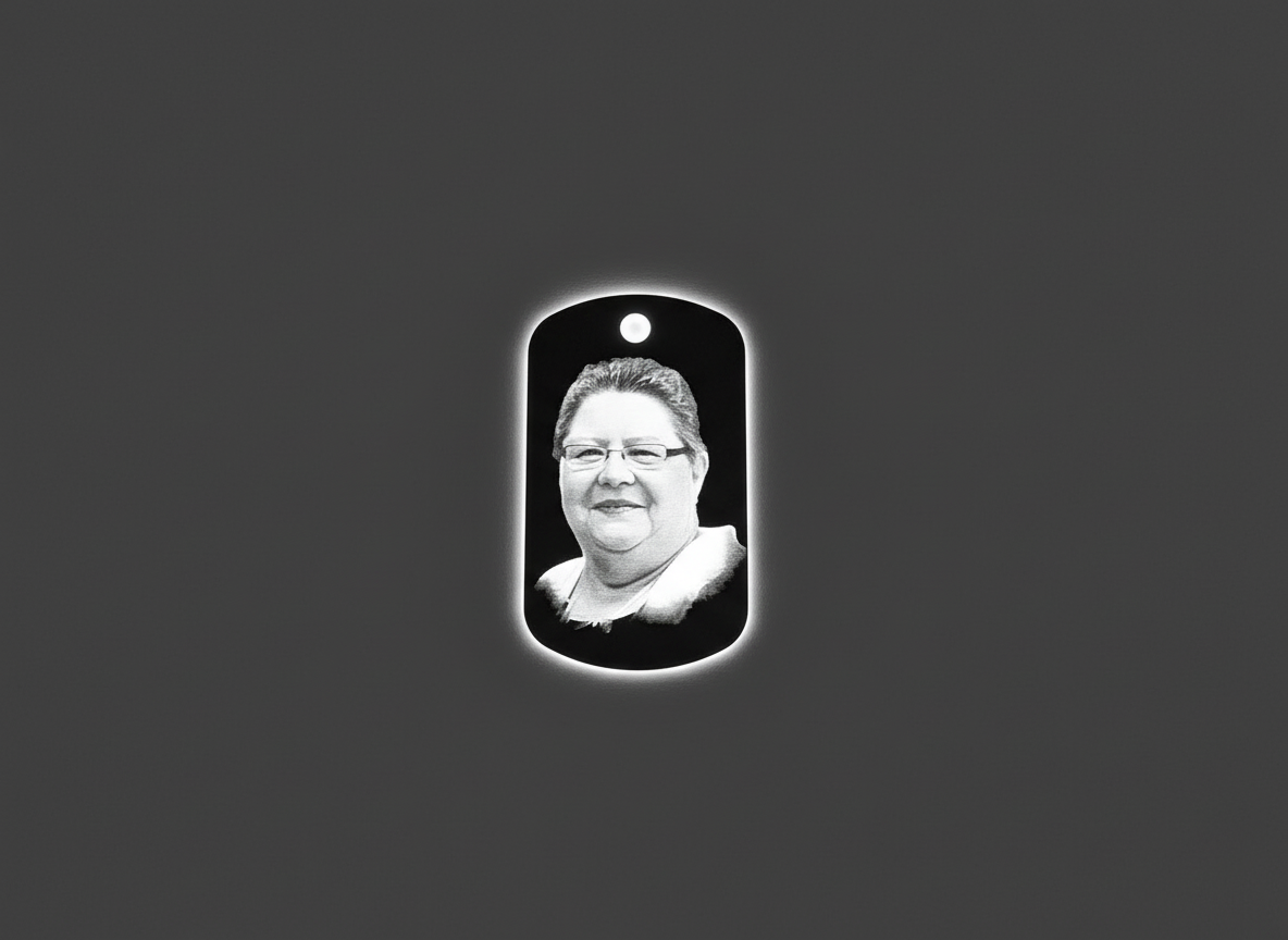 Black Metal Dog Tag with Custom Portrait dog tag pendant design