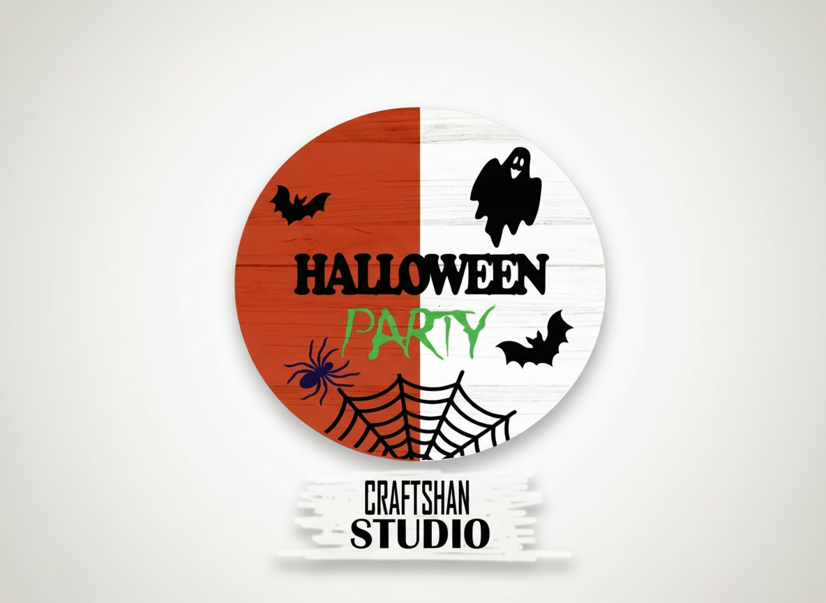 Halloween Party Laser Cut Wood Sign Decoration wood sign design
