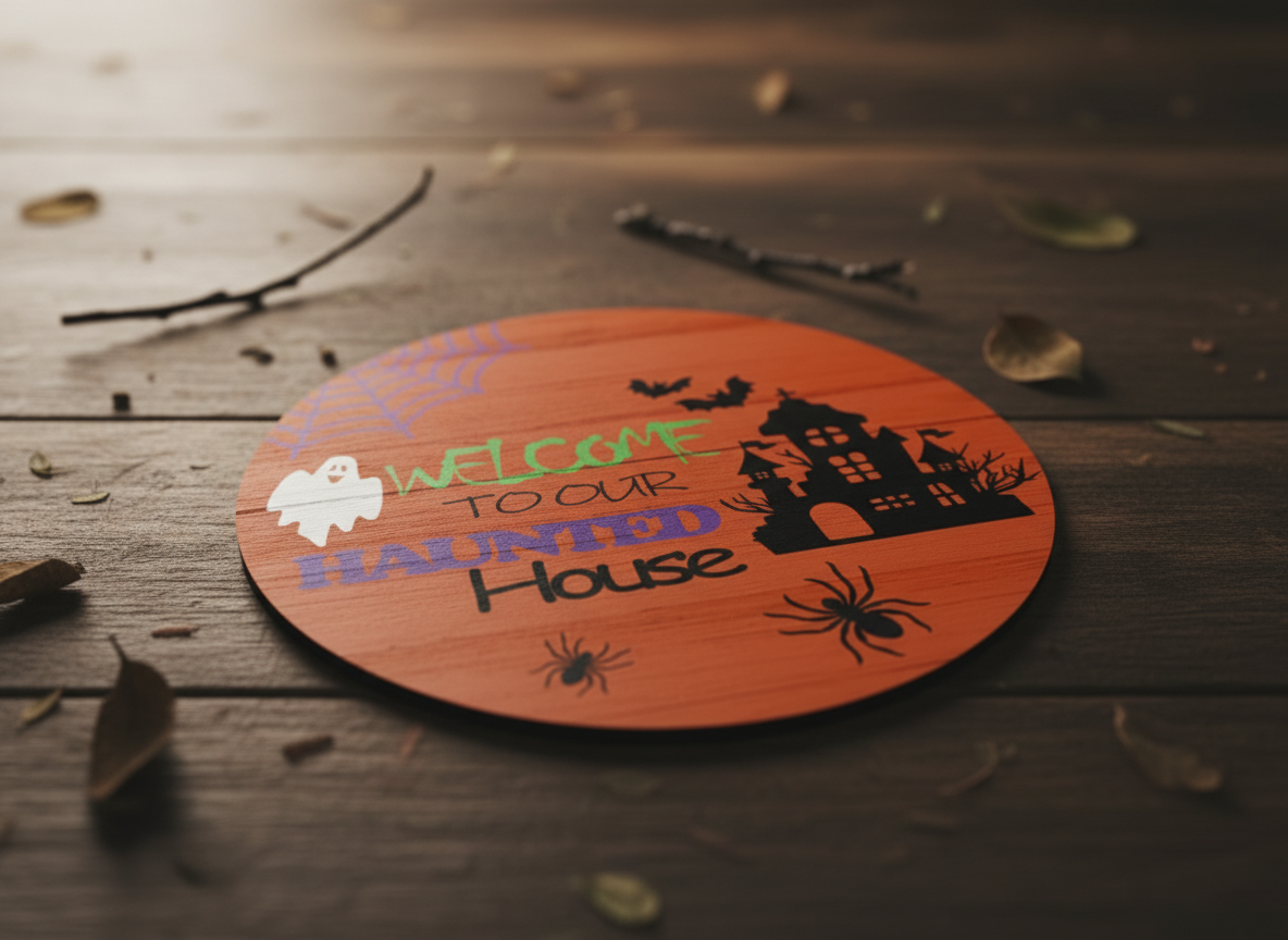 Welcome to Our Haunted House Halloween Wood Sign wood sign design