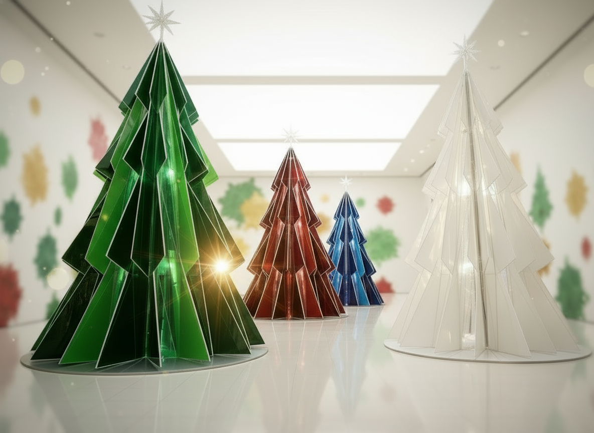 Colorful Acrylic Tree Decorations light up Christmas tree ornament idea