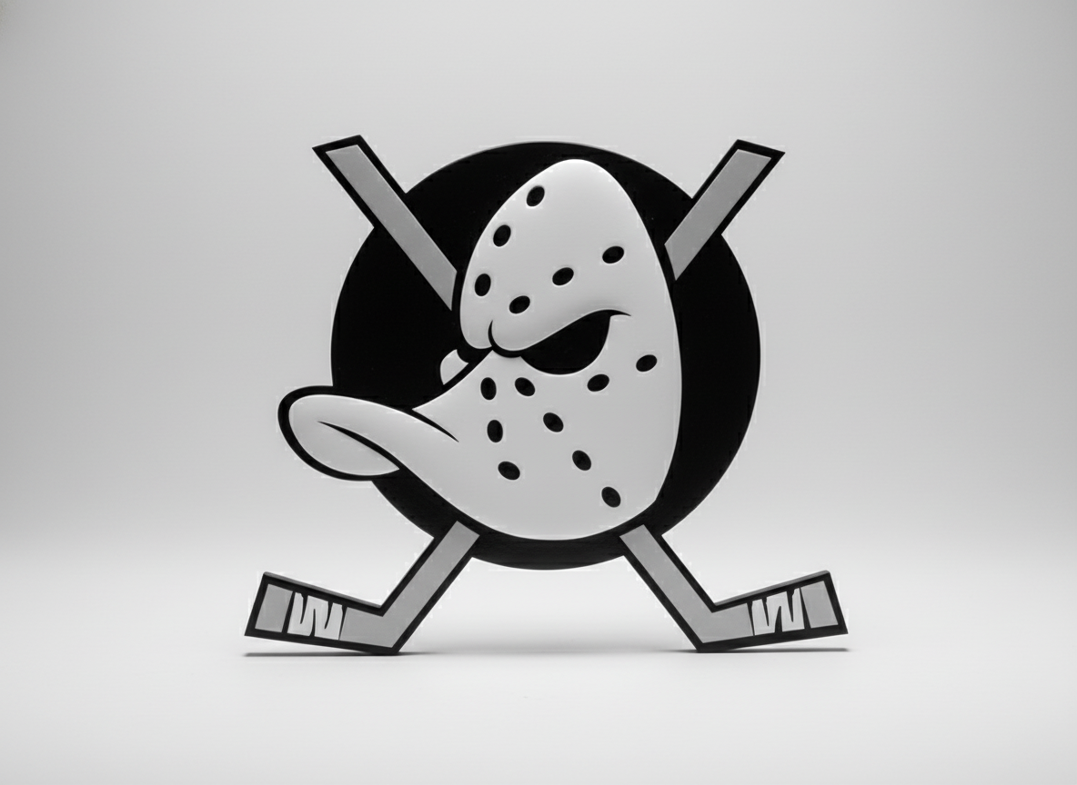 3D Anaheim Ducks Sign sports logo design