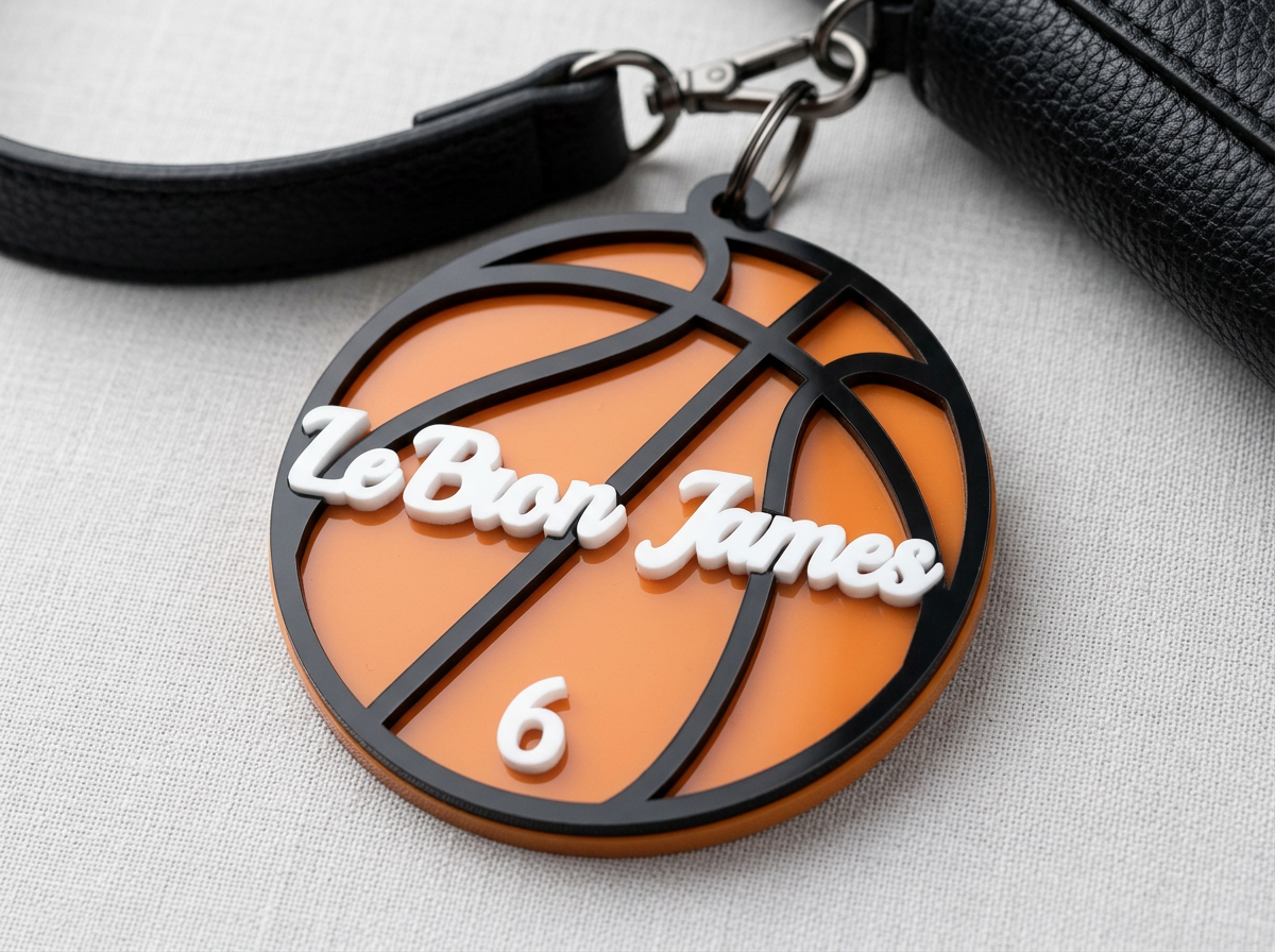 LeBron James keychain - Laser Cut & Engraving Template | Atomm