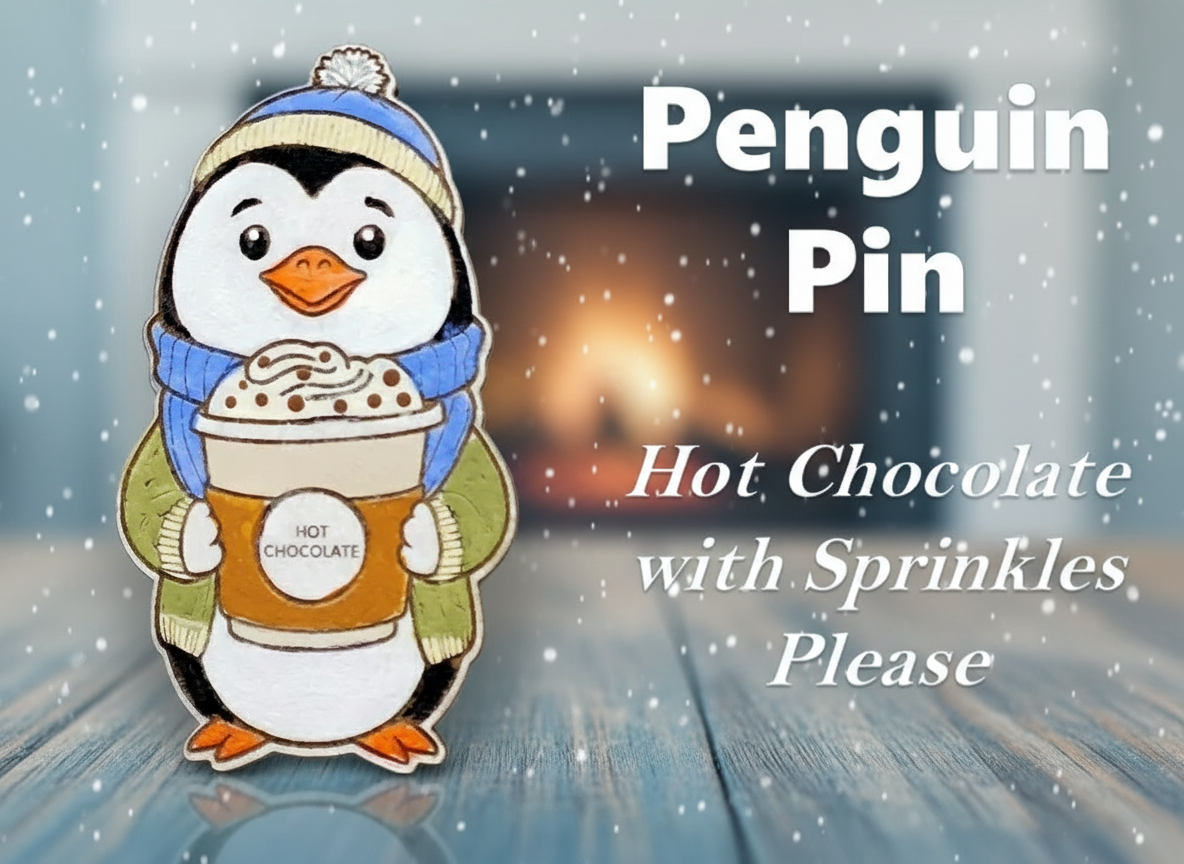 Penguin Hot Chocolate Pin Christmas Eve box idea