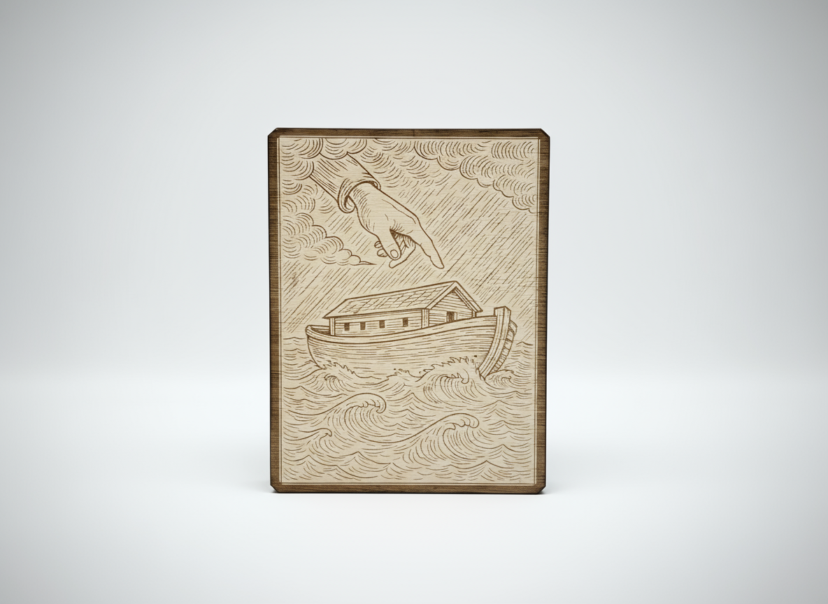 Noah's Ark Wooden Plaque wood sign design
