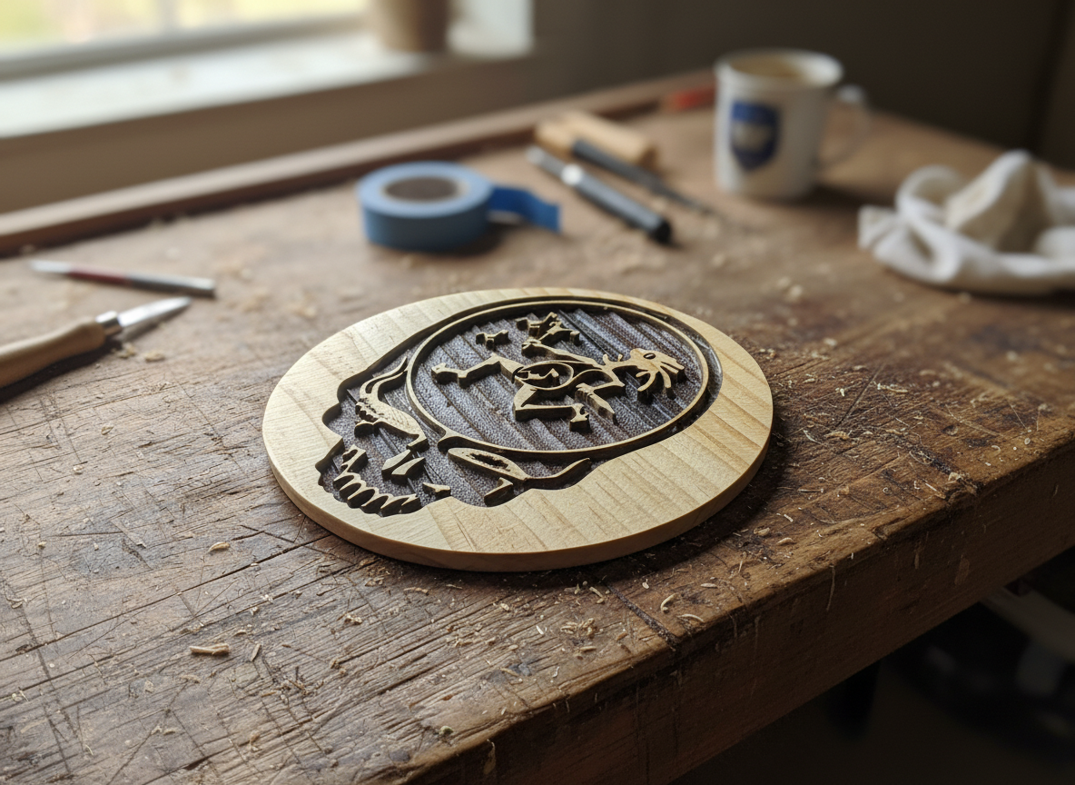 Skull and Kokopelli Wood Coaster Halloween coaster idea