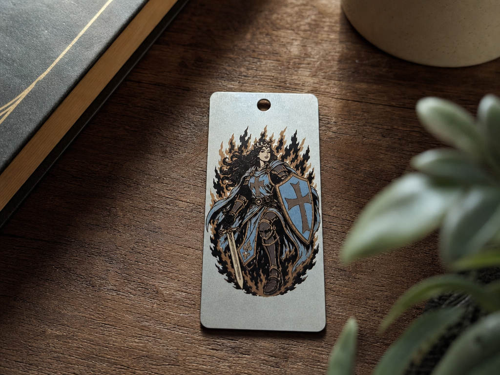 Knight Princess Dog Tag Keychain keychain design