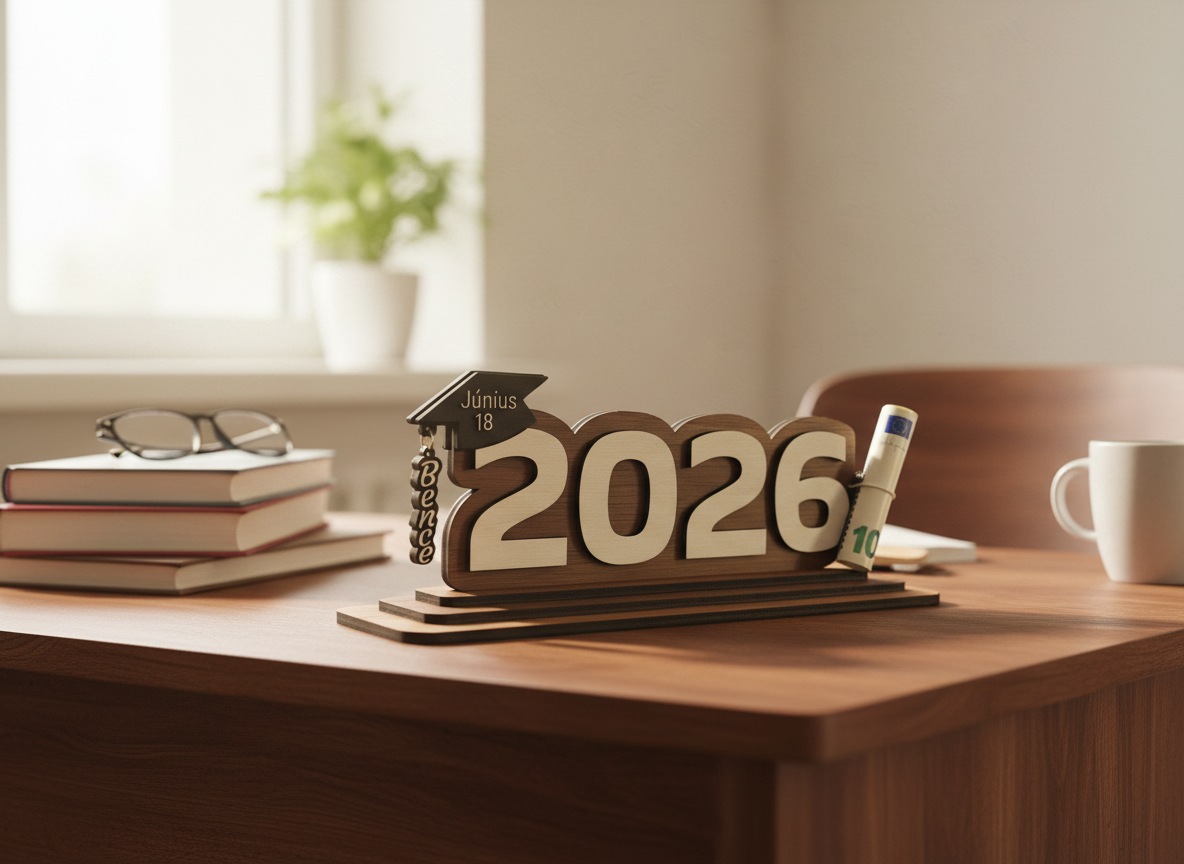 2026 Graduation Table Sign with Mortarboard and Name Tag graduation gift design