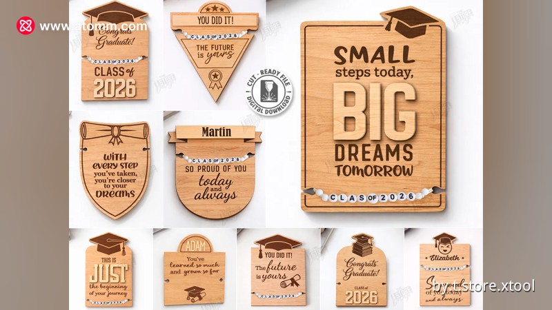 Graduation Keepsake Sign with Class of 2026 Bead DisplayLaser Cut ...