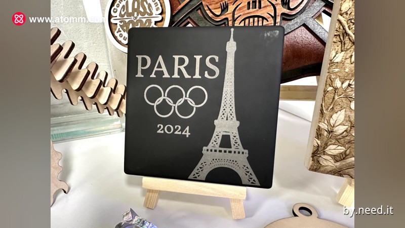 Olympic rings themed drink coaster