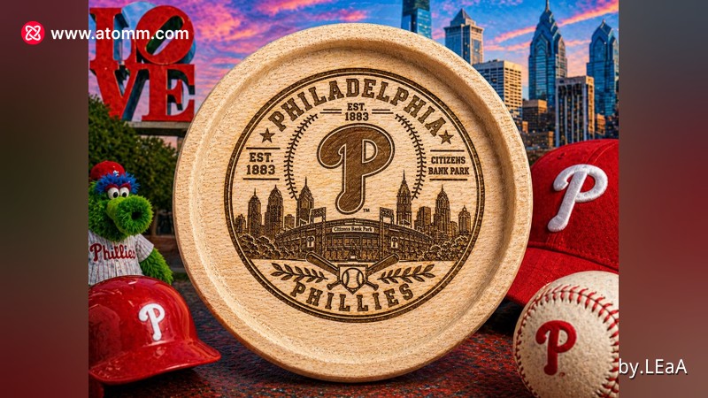 Heritage coaster design featuring Citizens Bank Park