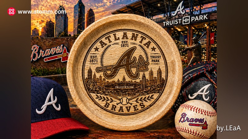 Heritage coaster design featuring Truist Park
