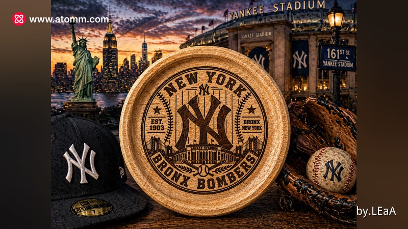 Heritage coaster design honoring the Bronx Bombers