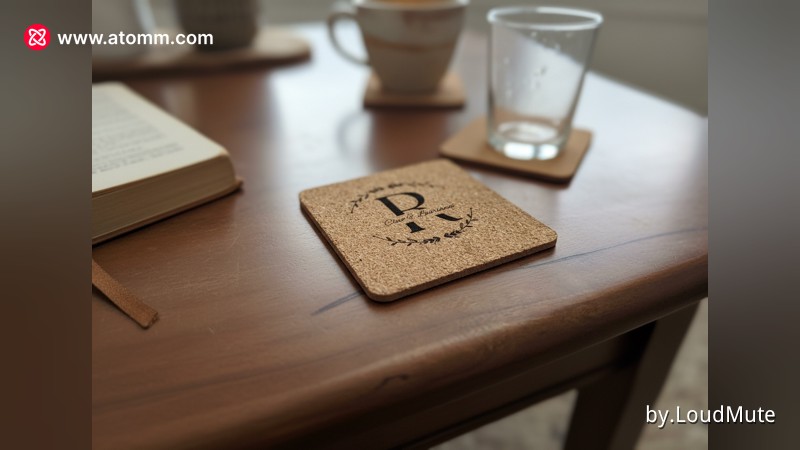 Personalized Monogram Cork Board with Floral Wreath Frame - monogram coaster design