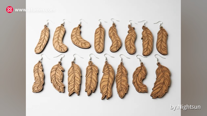 To Dangle Boho Style Feather Dangle Earrings - Ready to Use Files - Atomm