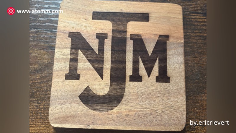 njm - monogram coaster design