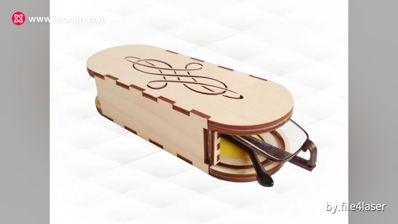 Box File Preview Gift glasses box case, ready laser cut design. Cutting model, glasses ...