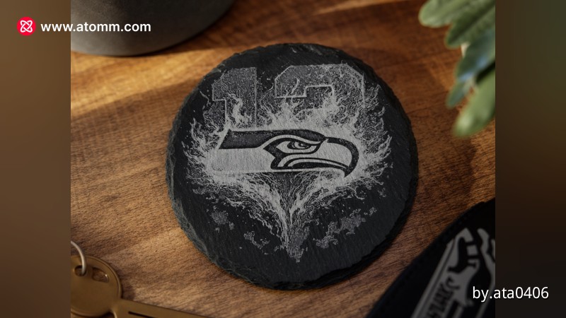 Slate coaster honoring the Seattle Seahawks 12th Man