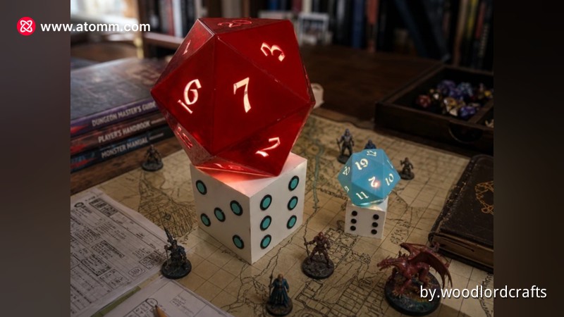 RPG Dice Lamp - 2 sizes 5
