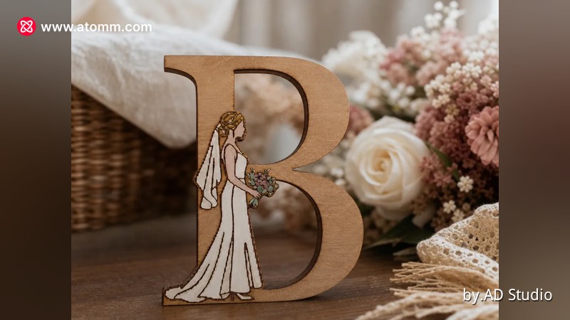 Alphabet complet pour décoration de mariage - 2 versions femme + 2 versions homme 1