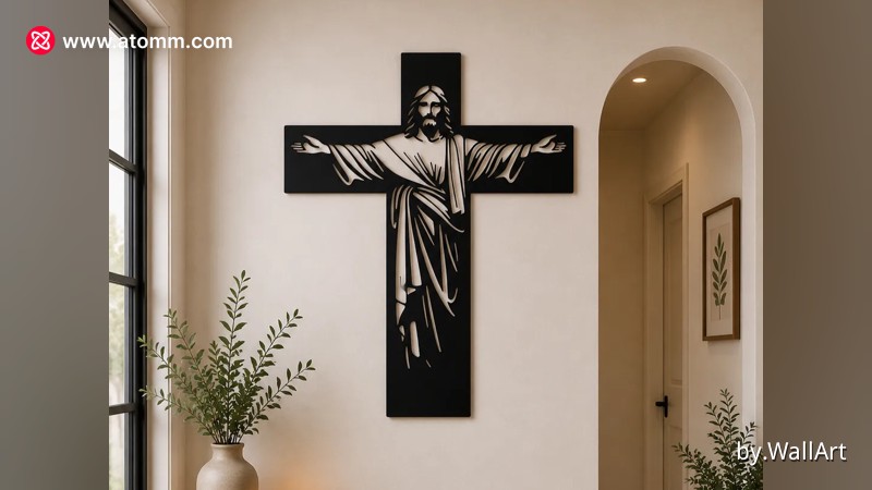Jesus Cross SVG | Christ with Open Arms Wall Art | Christian Laser Cut File | Religious Home Decor | Digital Download SVG 1