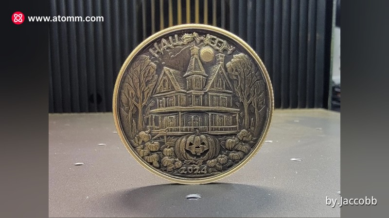 Halloween Embossed Coin with the xTool F1 Ultra - Free Files - Atomm