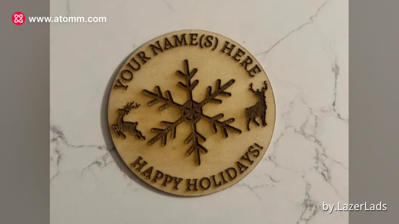 Personalisierbare Weihnachtsuntersetzer-Vorlage