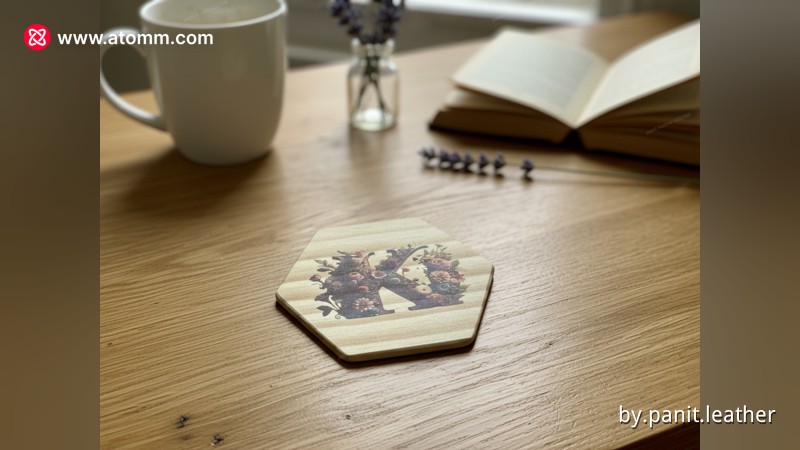 Letter K - monogram coaster design