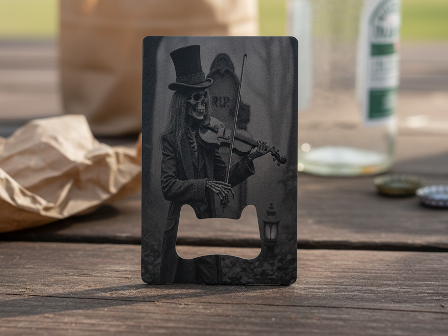 Skeleton Guitarist Bottle Opener gift idea