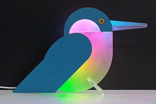 [Laser cut and engrave] Kingfisher Acrylic Light