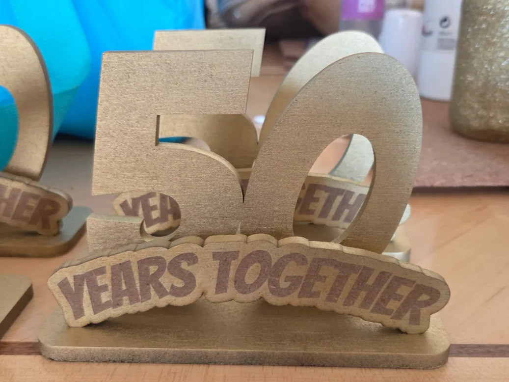 50 Years Together Golden Anniversary Tabletop Sign anniversary gift for her idea
