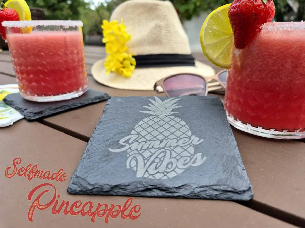 Pineapple coaster laser cut summer decor design
