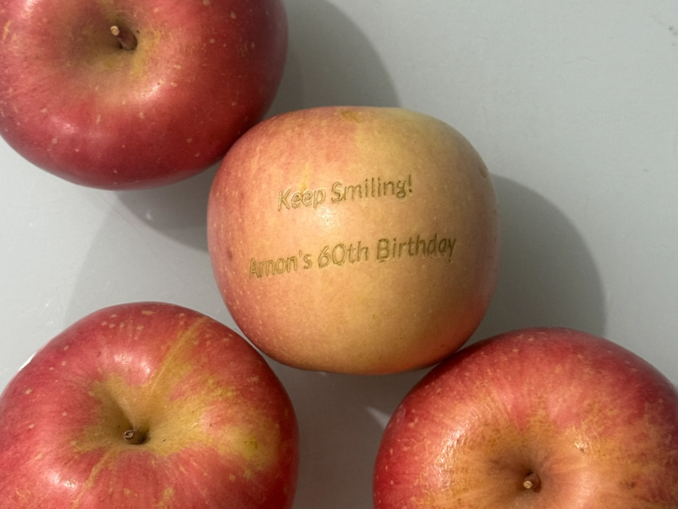 Custom Engraved Apple birthday gift design