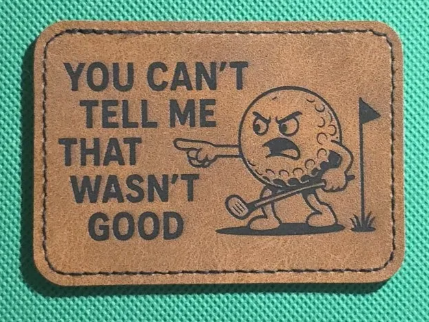 Golf Quote Leather Patch gift idea