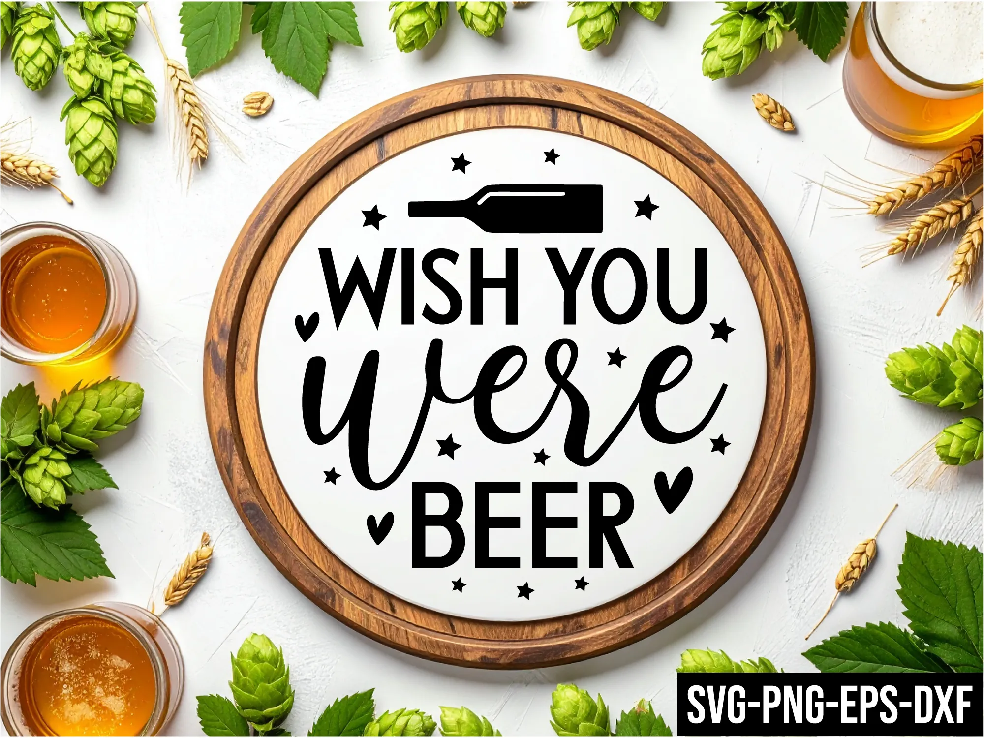 Laser Engraved Wooden Wall Art Wish You Were Beer Sign laser cut bar sign idea