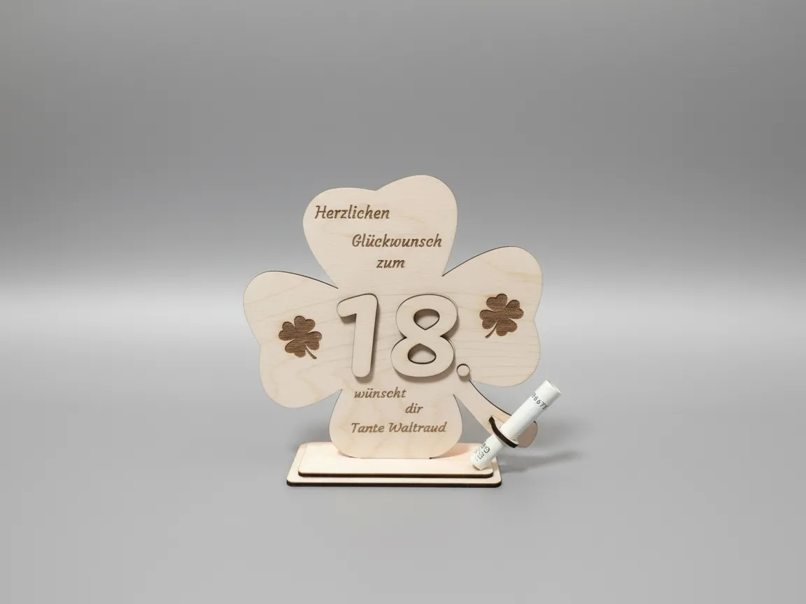 Personalized Clover for 18th Birthday: Money Gift & Decor birthday gift design