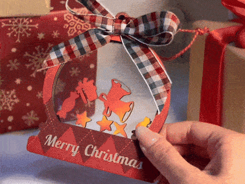 [Laser cut and engrave,Blade cut,Inkjet printing] Christmas Crystal Ball Shaker