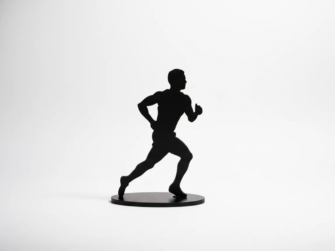 Running Man Silhouette Trophy SVG gift for him design