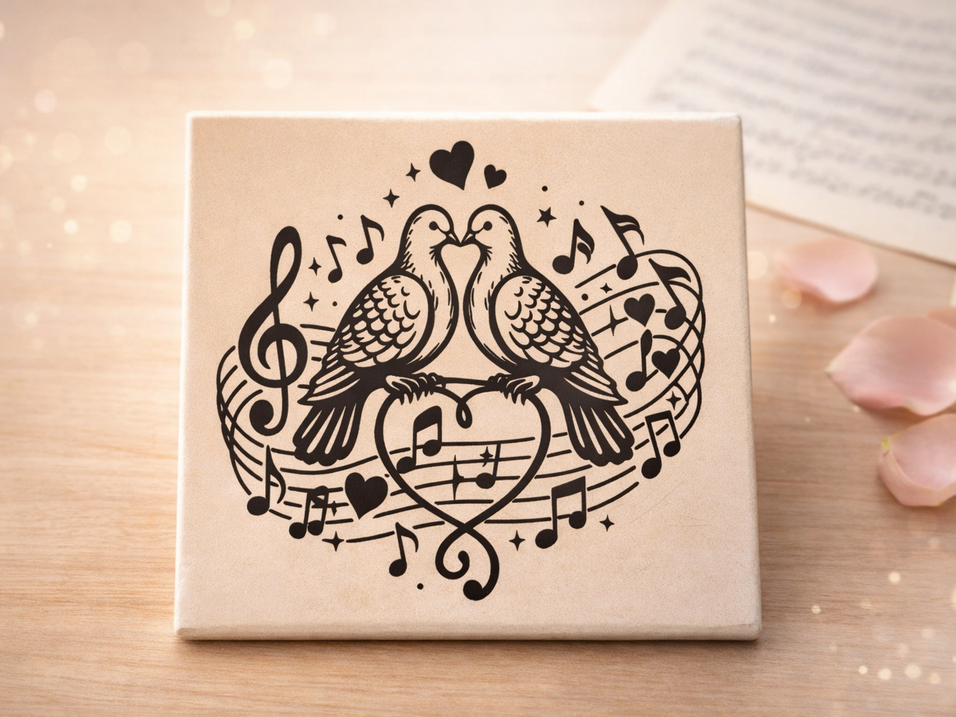 Harmony in Love – Twin Songbirds Engraving | Free Files - Atomm