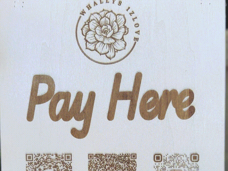 Payment Sign with QR Codes for Small Business