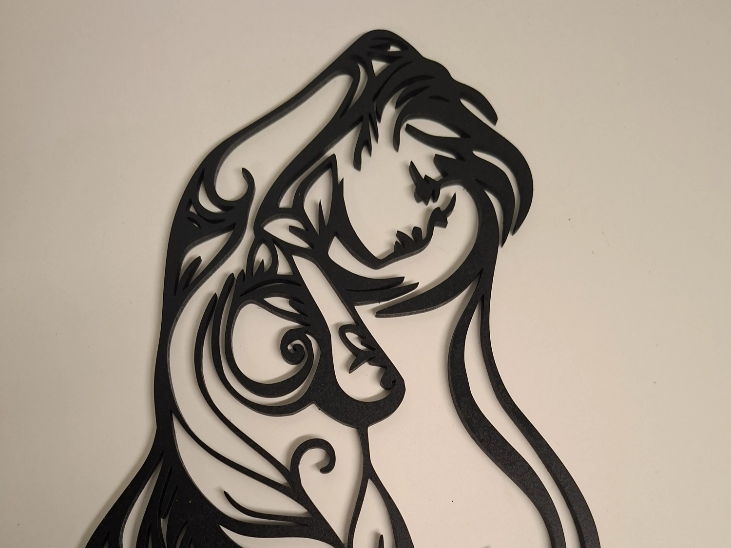Mother and child silhouette wall art