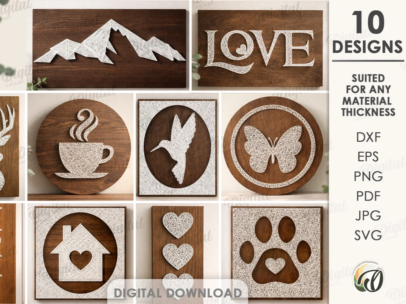 String. Sign Sk 3D String art signs bundle. Minimalist sign laser cut files. Home decor ...