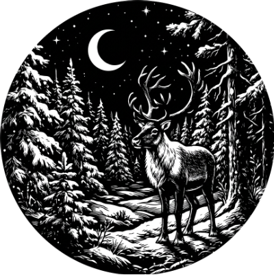 Winterlandschaft mit Hirsch.xcs