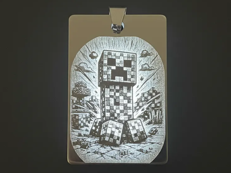 Minecraft Creeper Pendant Necklace gift for teens idea
